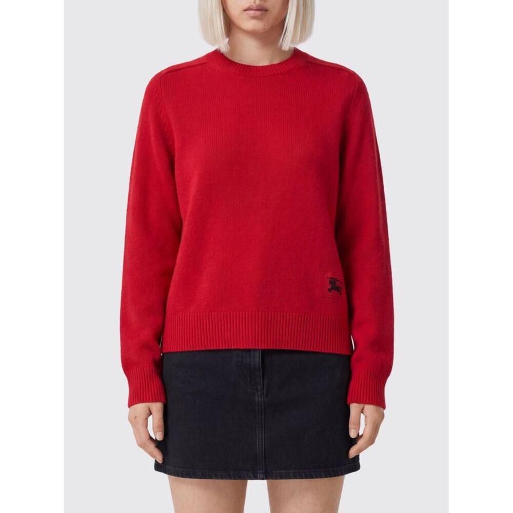 Burberry Women Burberry Contrast Ekd Logo Cashmere Crewneck Jumper